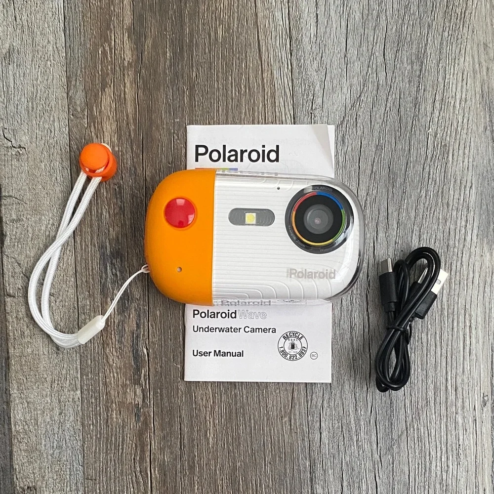 Polaroid Orange and White Underwater Camera